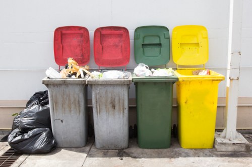 Clean and organized construction site after waste clearance